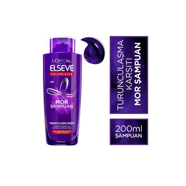 Loreal Elseve Mor Şampuan Turunculaşma Karşıtı 200ml