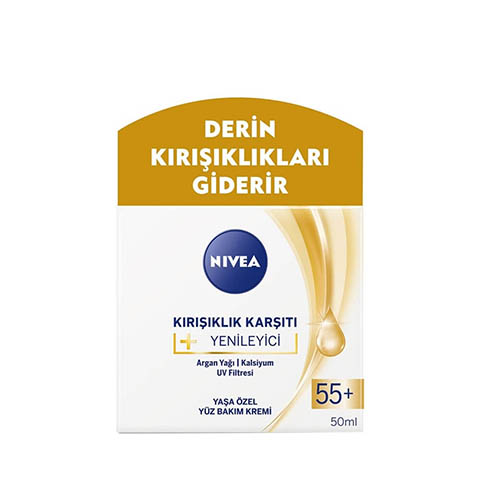 Nivea Yüz Kremi 55 Yaş Kırışıklık Karşıtı + Yenileyici 50ml