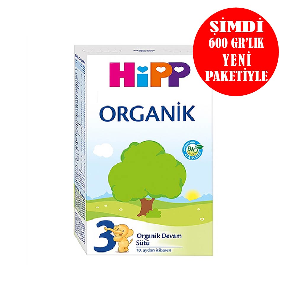 Hipp 3 Organik Devam Sütü 600 gr