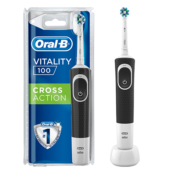 Oral B Şarjlı Vitality Cross Action Black D100 Elektrikli Diş Fırçası Siyah