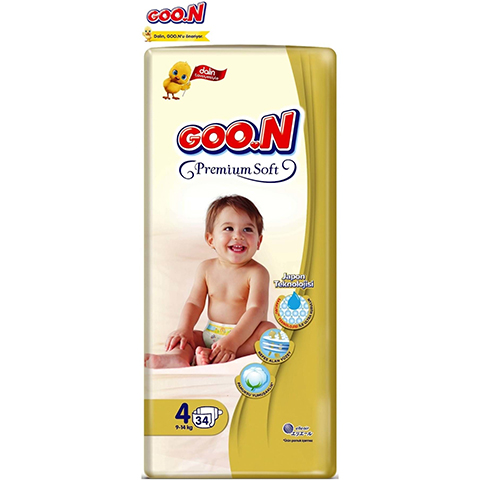 Goon Premium Bebek Bezi Jumbo 4 Beden 34 Adet 9-14kg Maxi