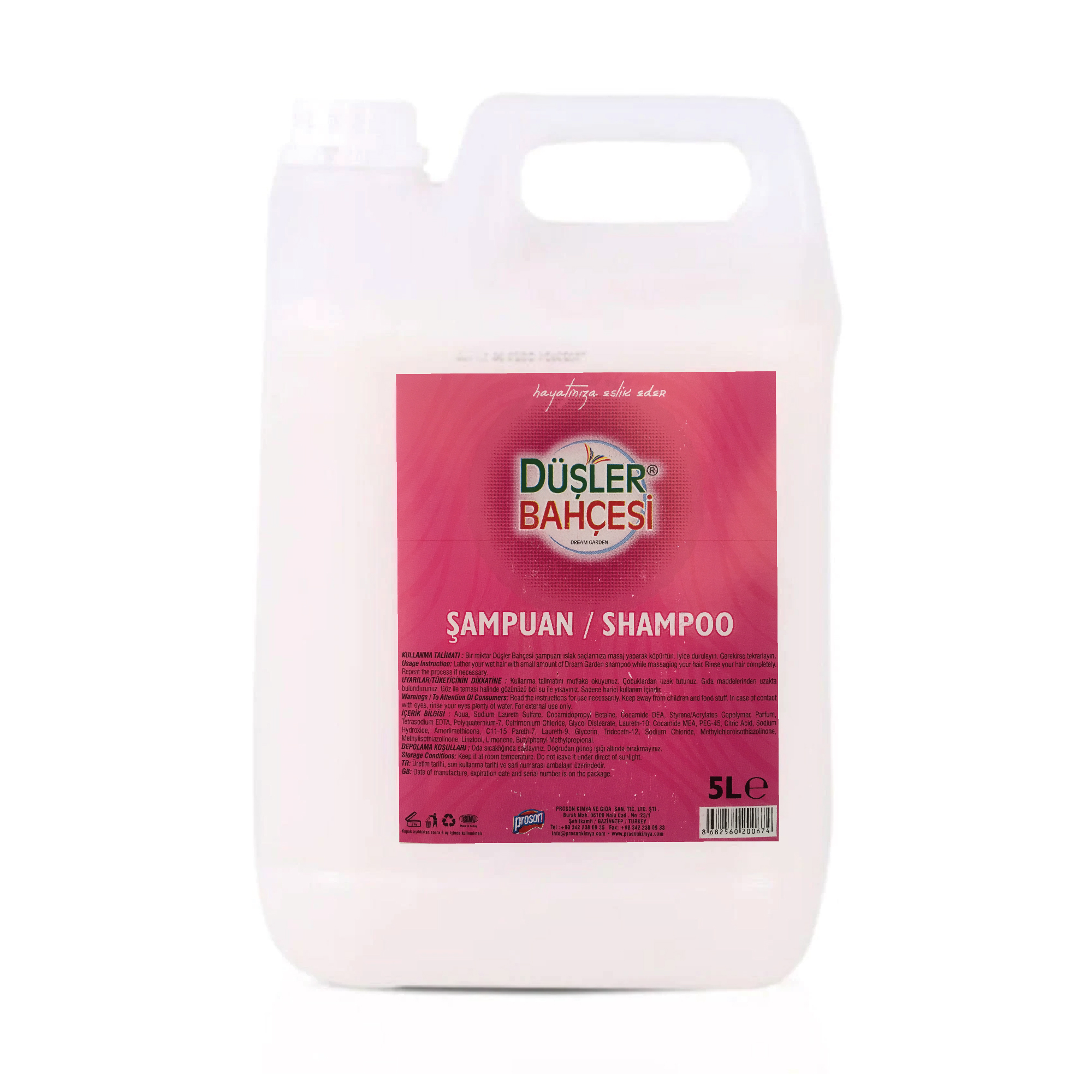 Düşler Şampuan 5kg Güçlü Parlak 2 Si 1 Arada 5000ml