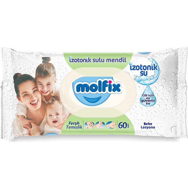 Molfix İzotonik Sulu Ferah Temizlik Islak Havlu Mendil 60lı