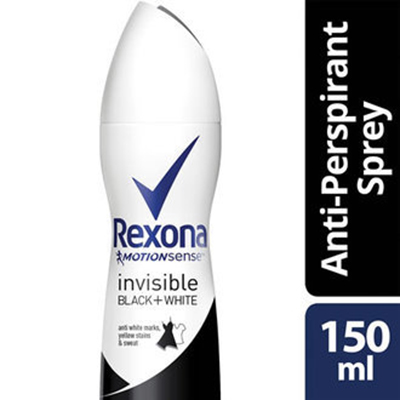 Rexona Deodorant Invisible Black & White Anti-Perspirant 150ml