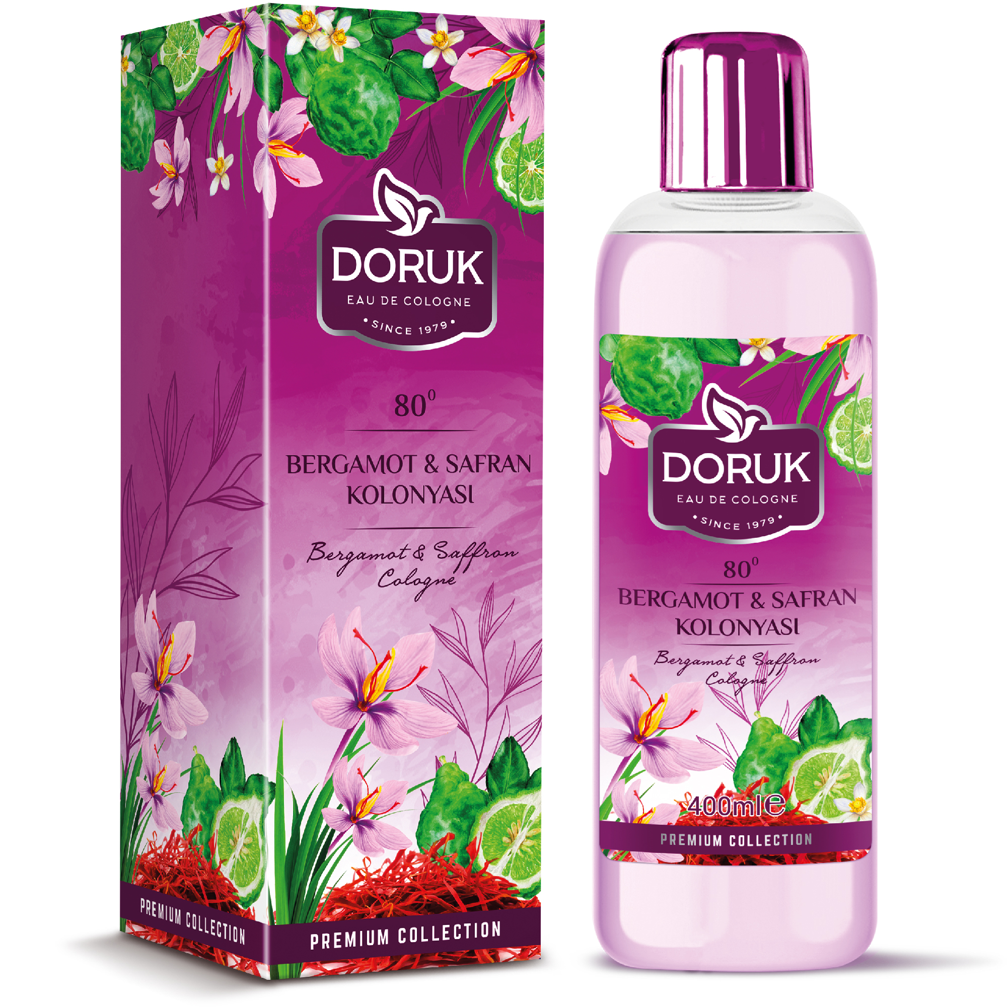 Doruk Bergamot & Sarfan Kolonyası 400 ML 80 Derece