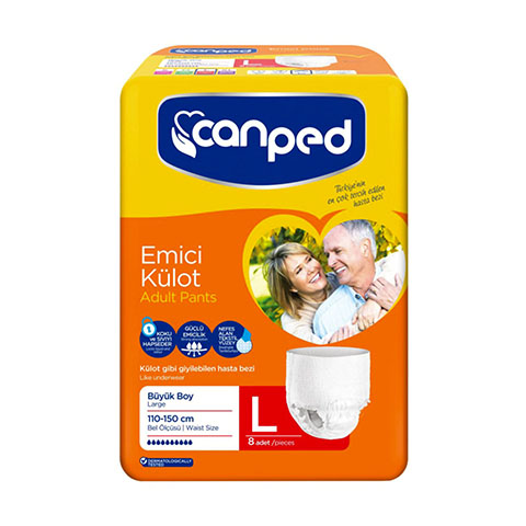 Canped Emici Külot Büyük Boy Hasta Bezi 8li Large