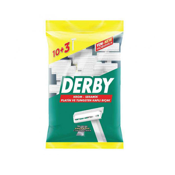 Derby Tek Tıraş Bıçağı Poşet 10+3 Hediye