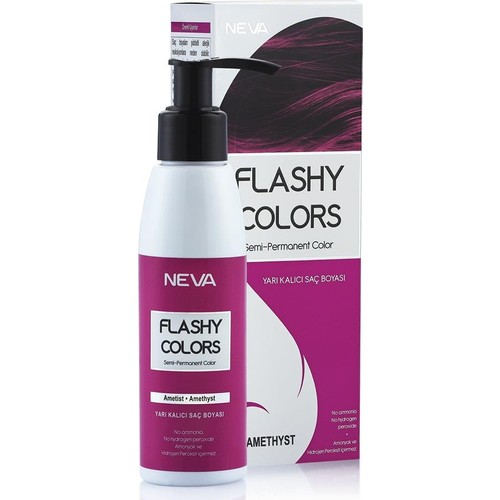 Neva Flashy Colors Yarı Kalıcı Saç Boyası Ametist - Amethyst