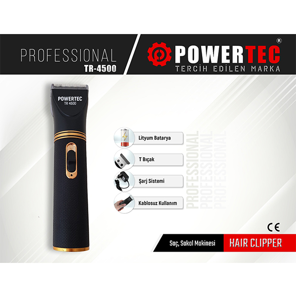 Powertec TR-4500 Profesyonel Saç Sakal Kesme Makinesi