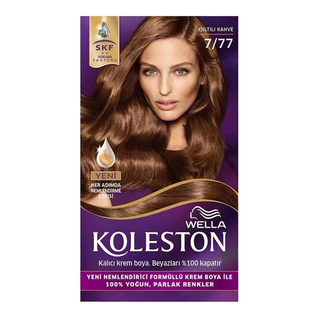 Koleston Kıt Saç Boyası 7/77 Işıltılı Kahve