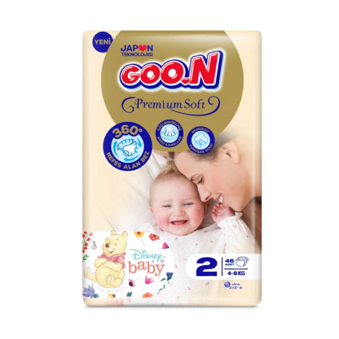 Goon Premium Bebek Bezi Jumbo 2 Beden 46 Adet 4-8kg Mini
